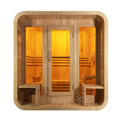 Cedar Wood Bluetooth Buiten Droog Sauna Met Hemlock Interieur