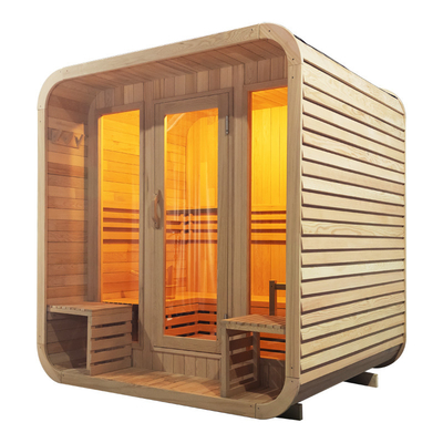 Cedar Wood Bluetooth Buiten Droog Sauna Met Hemlock Interieur