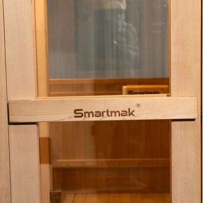 Cedar Outdoor Dry Sauna voor 5-6 personen met volledige glazen deur / Bluetooth muzieksysteem