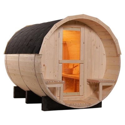 4 de Saunazaal van de persoonscalifornische sequoia in openlucht de Sauna van het het Houtwijnvat van de Tuinpijnboom
