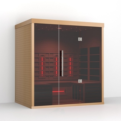 Van de de Saunaeenheid van Smartmak van dollekervel de Houten 4 Persoon Infrarode Droge Sauna veel voor Huis 2700w