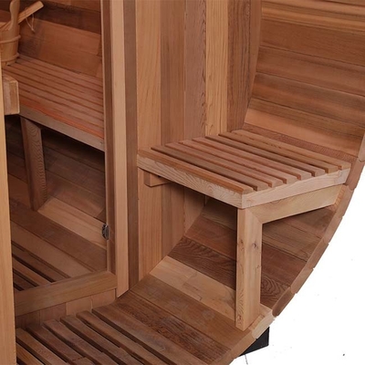 Rode Cedar Wood Fired Barrel Sauna-Zaal Persoon Tonvormige 2 - 4