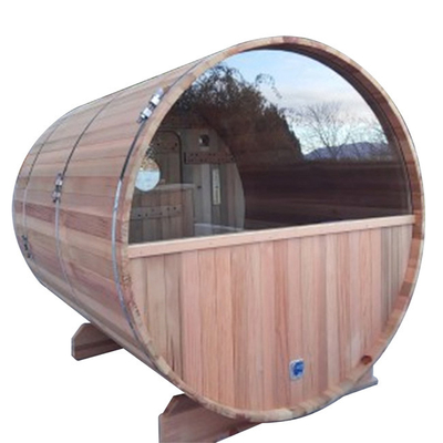 RoHS 8 Persoon om Openluchtsauna Rood Cedar Barrel Sauna Wood Stove