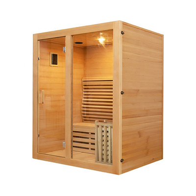 Rode binnen de saunauitrustingen van Cedar Wooden Domestic Steam Rooms voor Persoon 3