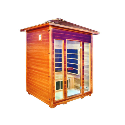 OEM Verre Infrarode Sauna buiten Rode Ceder 4 Persoons Openluchtsauna