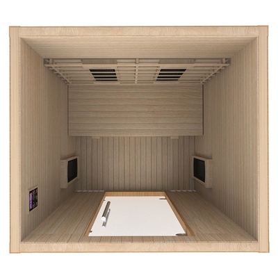 Rode Elektrische de Saunazaal van Cedar Wooden Pure Infrared Home voor Lichaamsgeschiktheid