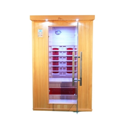 Rode Elektrische de Saunazaal van Cedar Wooden Pure Infrared Home voor Lichaamsgeschiktheid