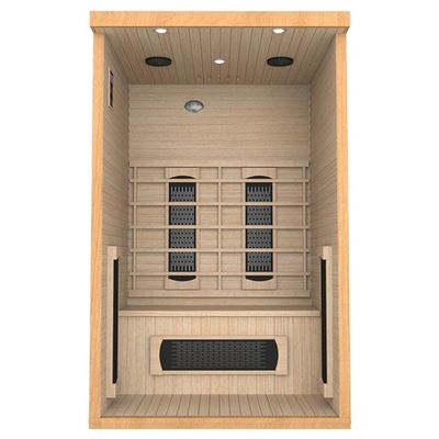 Rode Elektrische de Saunazaal van Cedar Wooden Pure Infrared Home voor Lichaamsgeschiktheid
