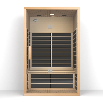 Spanningsverlichter Detox 2 het Licht van Persoonscedar sauna with color physiotherapy