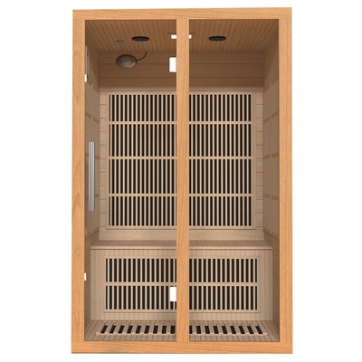 Huis Canadees Rood Cedar Wood 2 Persoons Infrarode Sauna voor Lichaam het Beeldhouwen