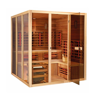 Huishouden Binnen Natte Sauna Canadees Rood Cedar Steam And Infrared Sauna